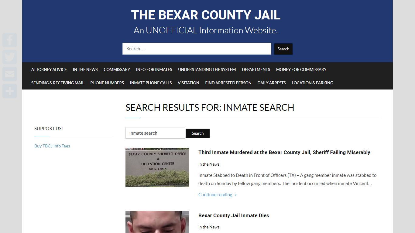 inmate search | The Bexar County Jail